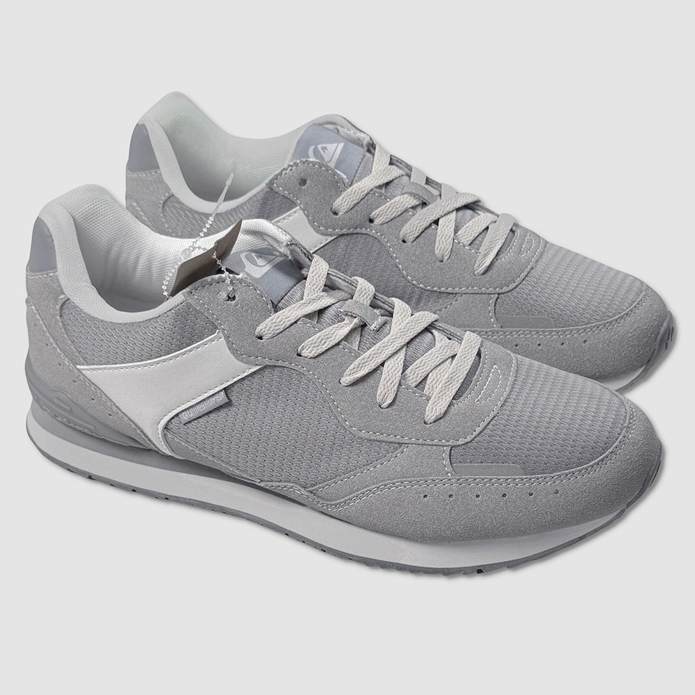 Mens Quiksilver Beaumont Shoes / Sneakers - NEW 10.5 Grey Off White #48008-OFCL
